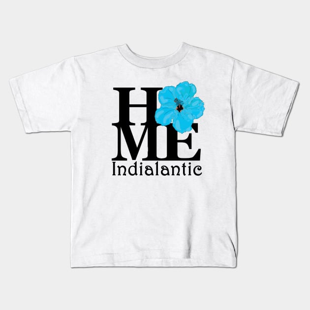 HOME Indialantic Blue Hibiscus Kids T-Shirt by Indialantic